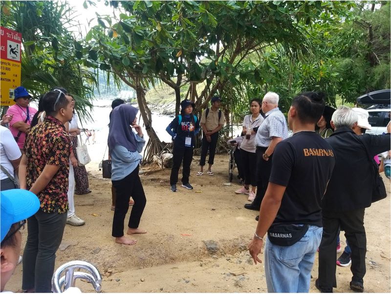 Participants visited and learned at areas affected by the 2004 tsunami in Phuket