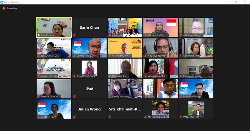Thirty (30) participants from the autism community in ASEAN countries and Japan, including representatives from ASEAN Secretariat, Social Development Division-ESCAP, AAN Executive Board Members, AAN associated member, LSCAA, and APCD joined the first Virtual Congress.