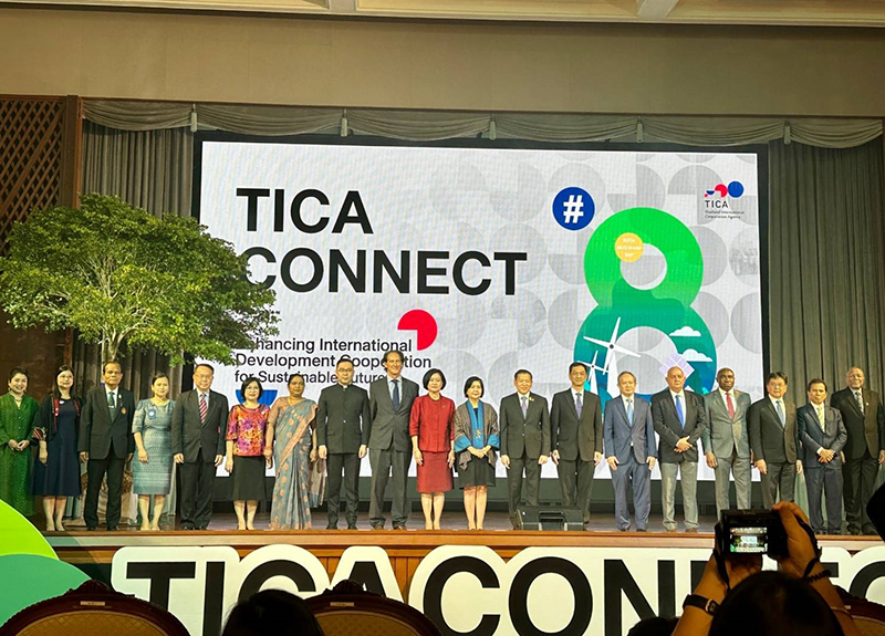 Group photos of VIPs, TICA representatives, key partners, and stakeholders at the event.