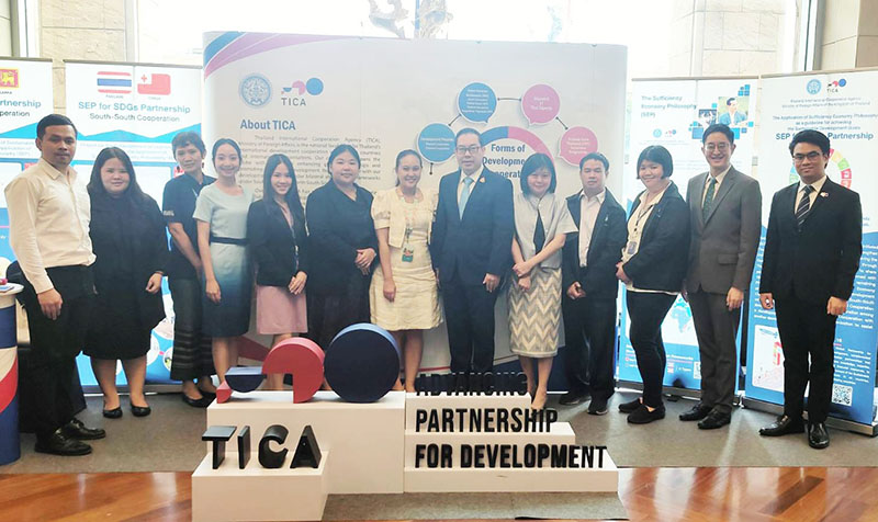 APCD members and delegates from TICA and MOFA showcase solidarity and partnership at the TICA exhibition booth.