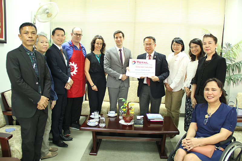 A donation from TOTAL Oil (Thailand) Co. Ltd., to APCD on 2 December 2020, at APCD, Bangkok, Thailand