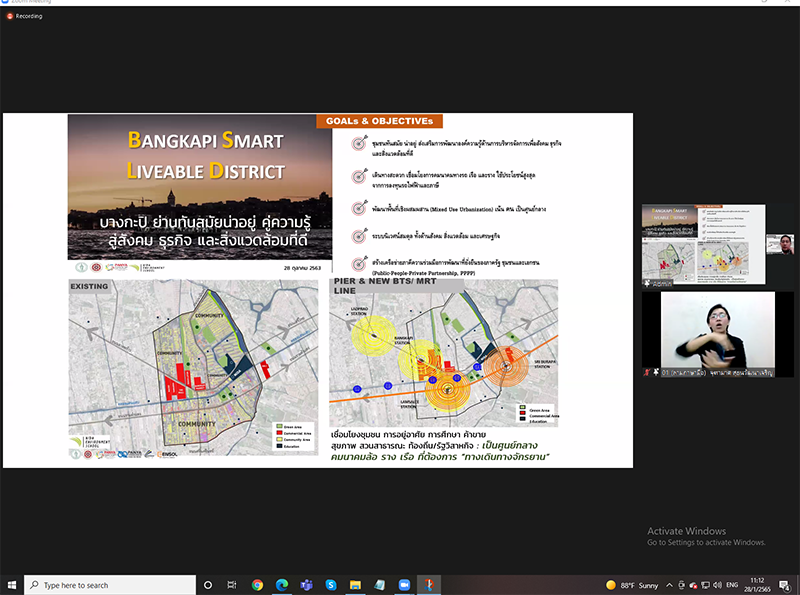 7.	A presentation on the Bangkapi Smart Livable District is a demonstration of an inclusive smart city model.