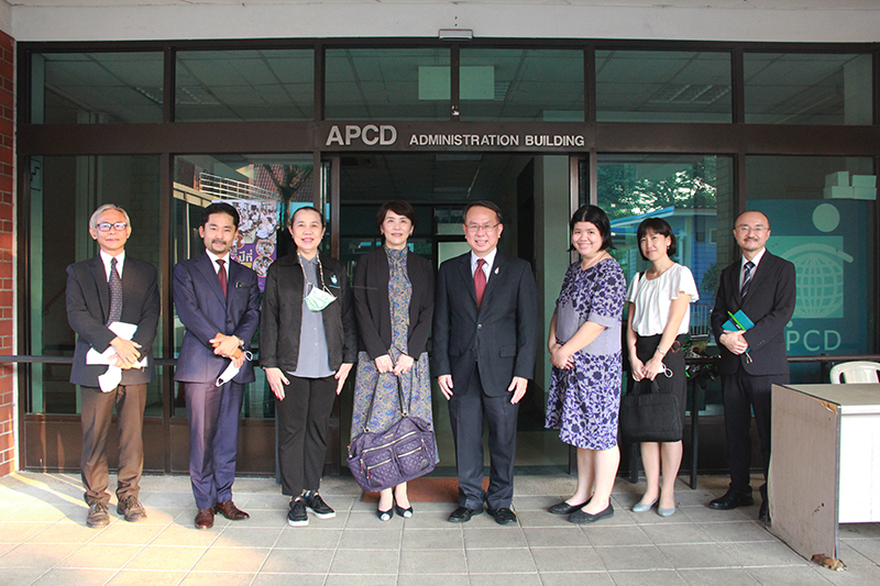 Group photo in front of APCD Administration building