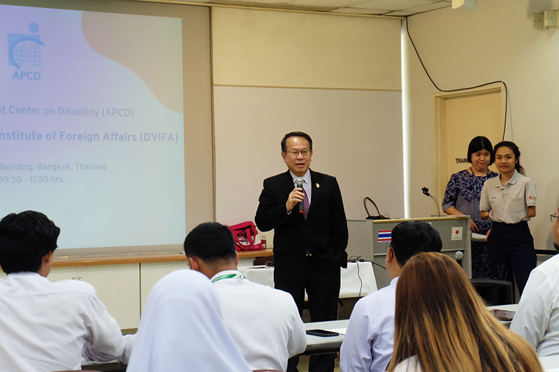 Speech to DVIFA students by Executive Director Mr. Piroon Laismit.