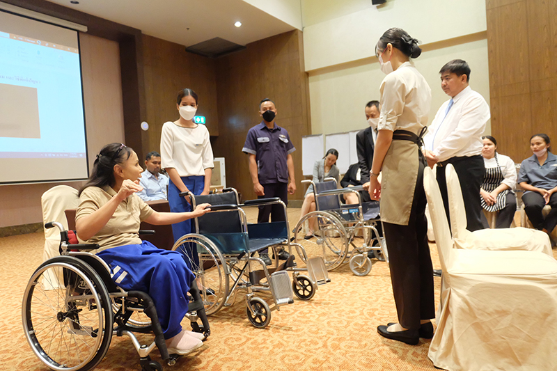 On the 19th of July 2023, the Asia-Pacific Development Center on Disability (APCD) organized a comprehensive training program titled "Understanding Customers and Colleagues with Disabilities" at the Centra by Centara Government Complex Hotel.