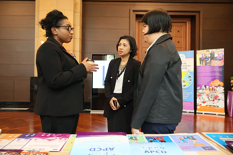 Small Island Developing States (SIDS) representatives explored APCD regional activities on disability development at the exhibition booth