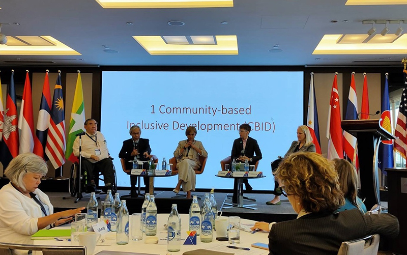 Mr. Somchai Rungsilp, Manager of Community Development Department at APCD, participated as a panellist. He shared APCD's experiences and practices in Community-Based Inclusive Development (CBID) approaches, emphasizing multi-stakeholder partnerships and collaboration on disability rights. These efforts contribute to building an equal and inclusive regional community.