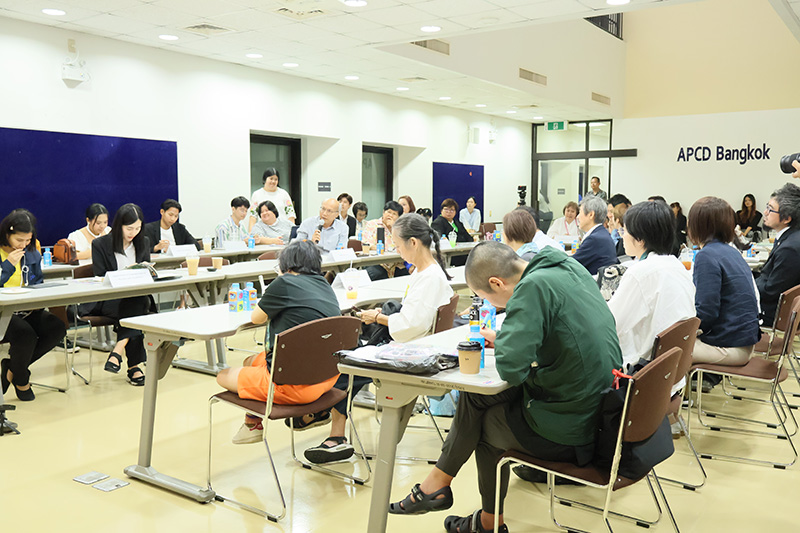 Participants engaged in productive discussions regarding opportunities for collaboration in promoting art talents by individuals with disabilities in Thailand and Japan.