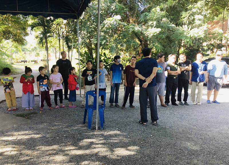 Group physical activities for all children with special needs are conducted by the teacher team of the Dulabhatorn Foundation every Saturday.