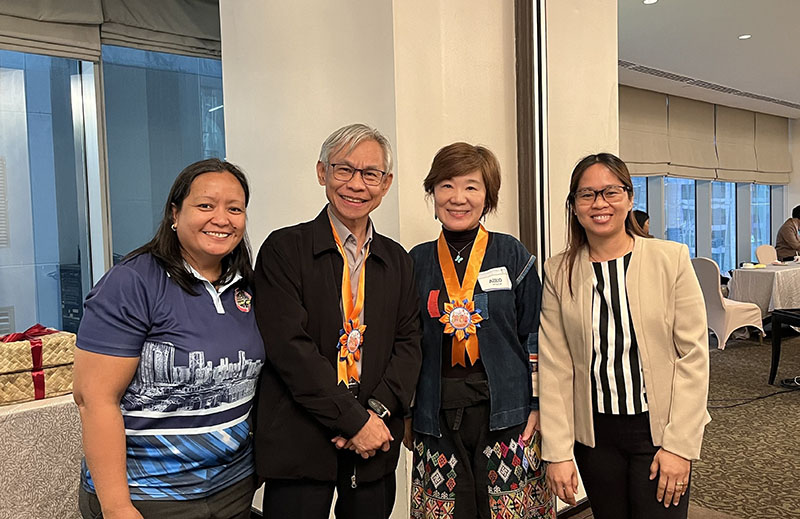 Photo taken with Ms. Aiko Akiyama, UN ESCAP and the Filipino ex-participants of Third County Training program (TCTP) on Strengthening Disability-Inclusive Disaster Risk Reduction in the ASEAN Region at the launching event, 4 June 2024.