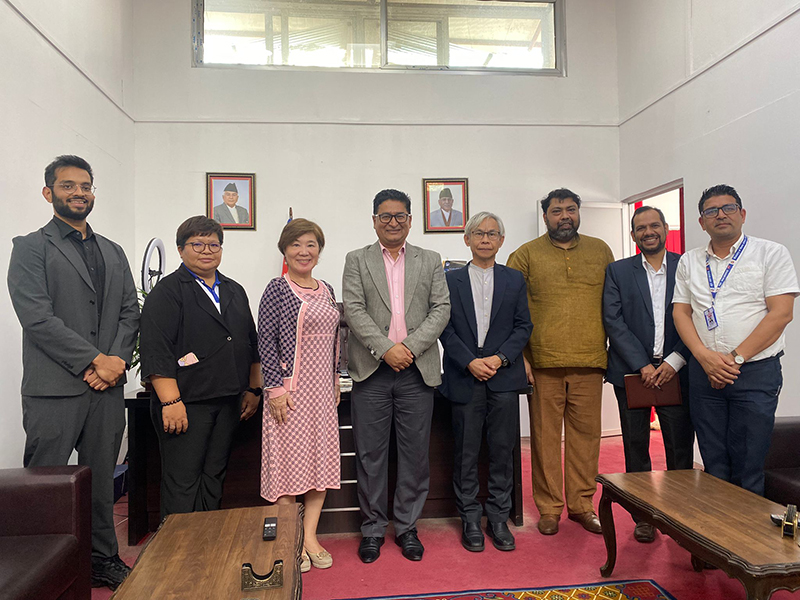 5.	Mission members paid courtesy to Mr. Anil Pokhrel, Chief Executive of National Disaster Risk Reduction and Management Authority (NDRRMA), at Kathmandu, 24 June 2024.