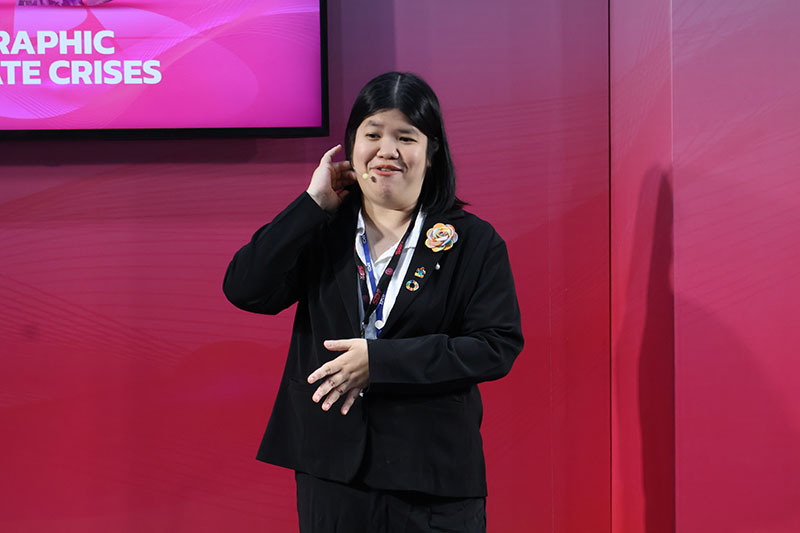 At Youth Voice session: Ms. Supaanong Panyasirimongkol (Officer, Networking & Collaboration) shared her vision as a young woman leader with autism in social development.