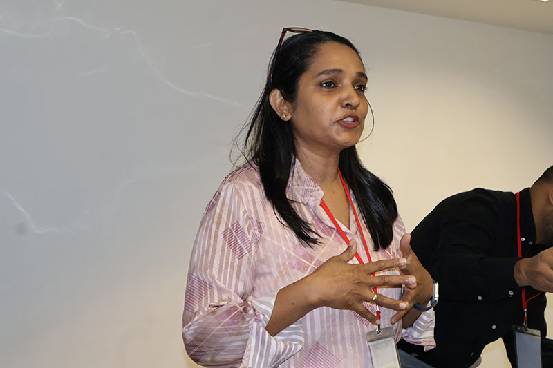 Ms. Kavita Nair and Mr. Waqar Puri, Facilitators from TCI Global, led a session about discrimination with exercise.