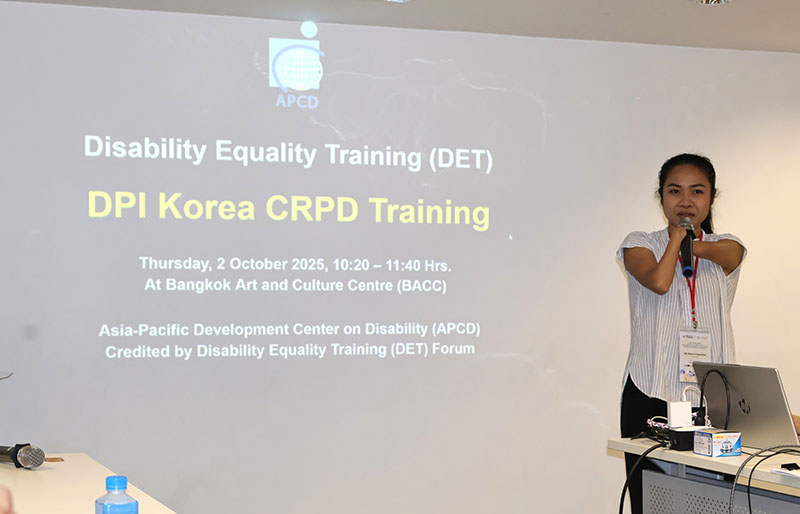 Ms. Siriporn Praserdchat and Ms. Supaanong (NuNu) Panyasirimongkol, as DET Facilitators from APCD led the DET Session.