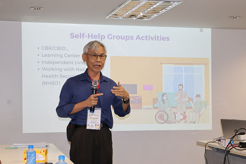 Mr. Somchai Rungsilp led the session of “Community-based Inclusive Development and Resource Mobilization”