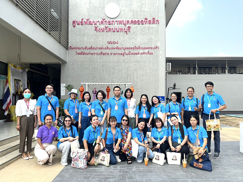 On 19 February, the delegates visited and learned about both the vocational training programs and mainstream classrooms for individuals who live with autism at Center for Empowerment and Development of Autism Nonthaburi Province, under Department of Empowerment of Persons with Disabilities: DEP. 