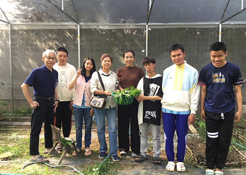 One of interesting programs to promote income generation for young persons  with disabilities is organic vegetable growing.