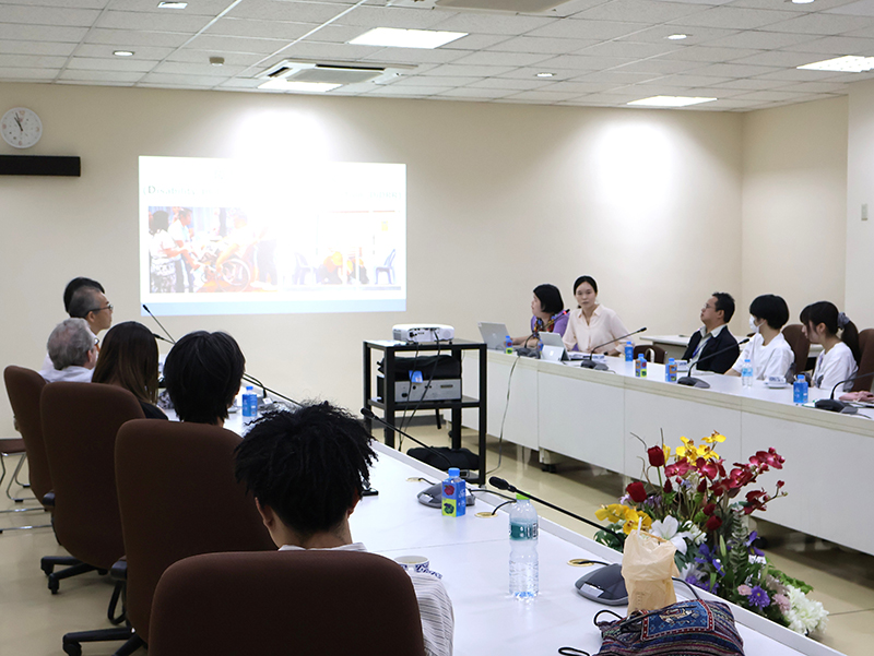 Ms. Hiroko Itako, a Japanese Cooperative Overseas Volunteer (JOCV) specializing in disability-inclusive disaster risk reduction (DiDRR), shared her firsthand experiences working in the field.