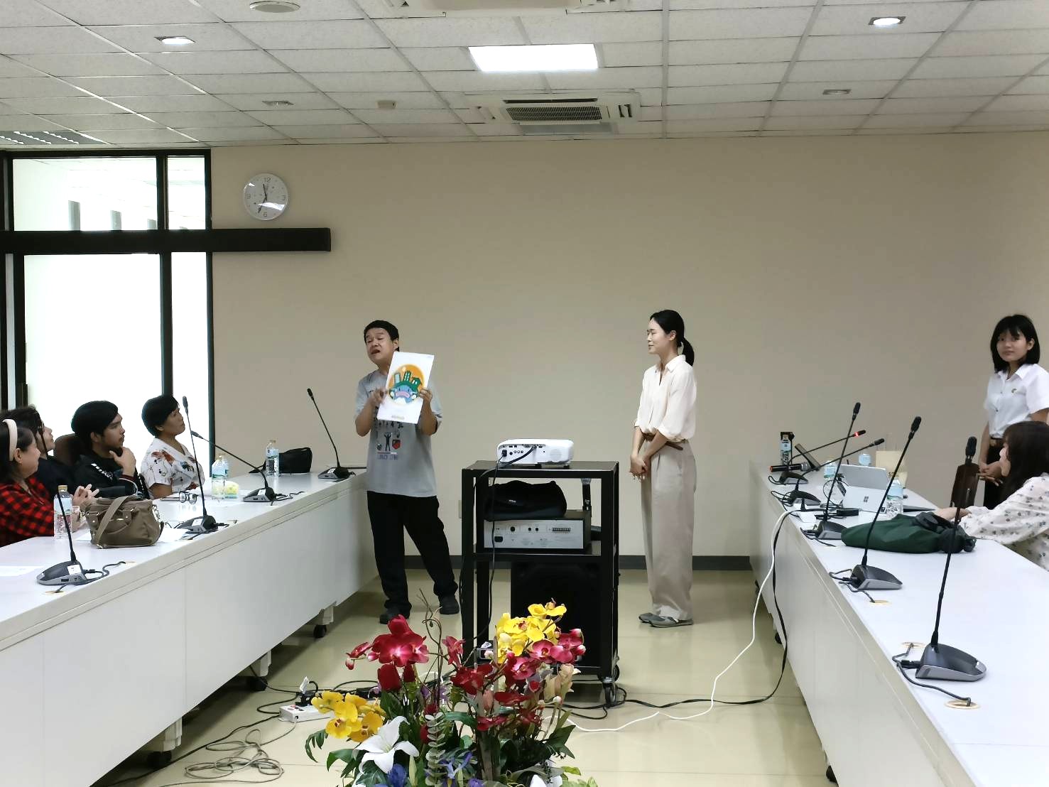 Participants were engaging in hands-on practice to strengthen their emergency preparedness skills during the training.