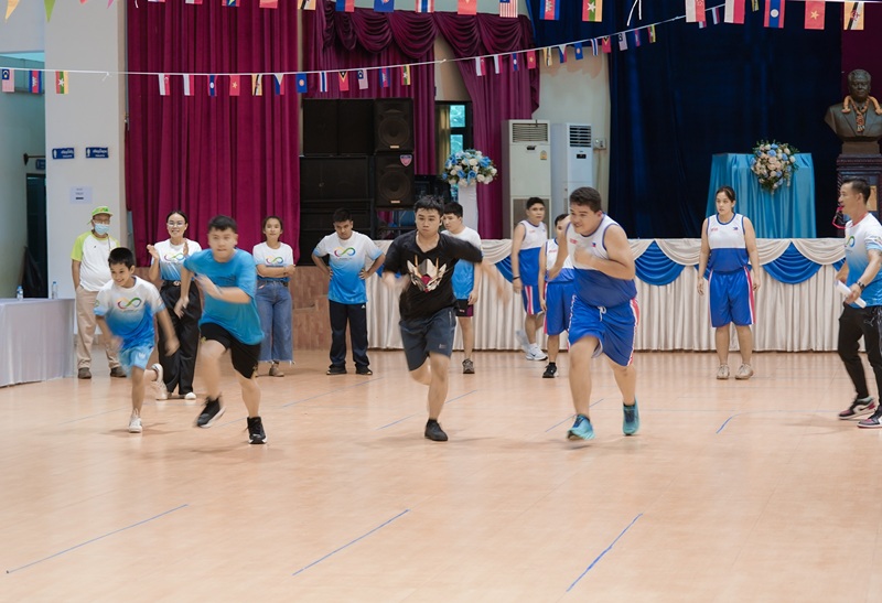 : The athletes with autism represented Cambodia, Indonesia, Lao PDR, Malaysia, Philippines, Thailand and Vietnam competed the inclusive sport games, included Mr. Chayoot Homdee, staff with Autism from APCD. 