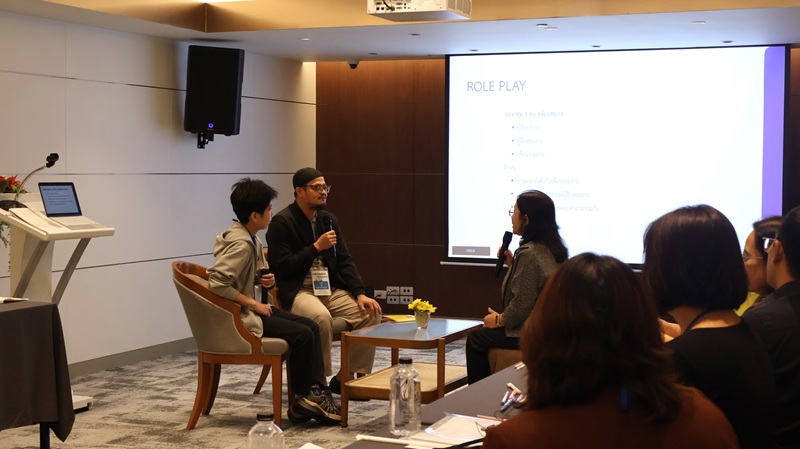 Photo 7: Participants take part in role-play activities to practice key skills required for effective Job Coaching.