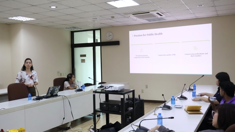 Picture 2: Ms. Isabella Gacono, APCD's intern, presented a final internship program presentation on disability empowerment in public health/healthcare.
