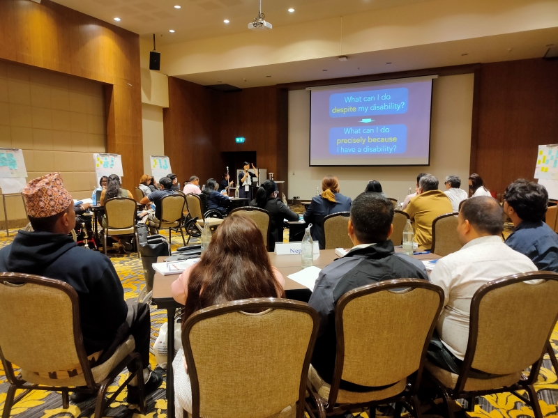 Ms. Emi Aizawa shared Mirairo’s “Barrier Value” story and explained how President and CEO Toshiya Kakiuchi turned disability-related barriers into value through leadership and commitment.