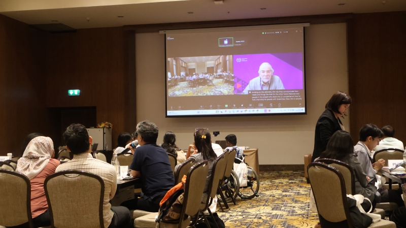Picture 8: Mr. Stefan Trömel of ILO presented global and regional perspectives on advancing disability-inclusive employment across Asia and the Pacific.