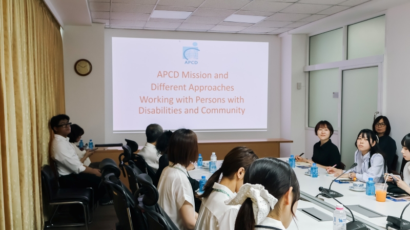 Mr. Somchai Rungsilp presented APCD’s mandate, regional initiatives, and approaches to disability-inclusive development.