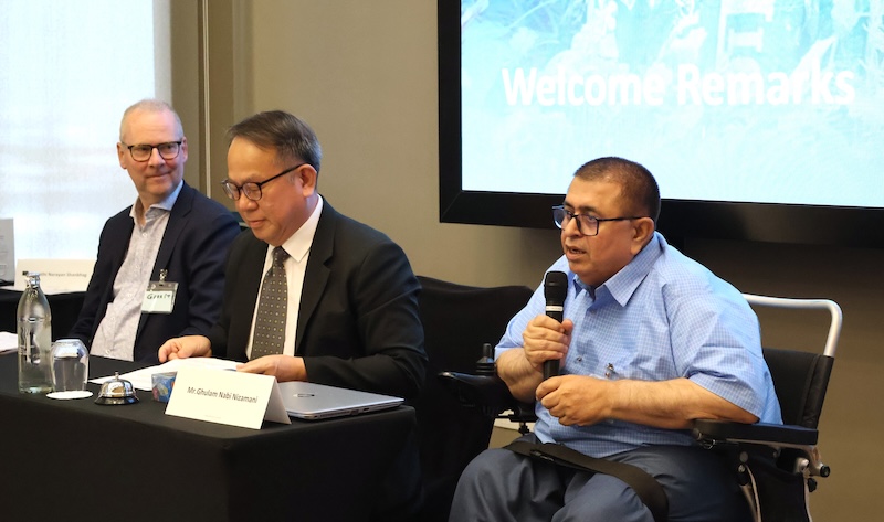Photo 4: Mr. Ghulam Nabi Nizamani, Chairperson of CBR/CBID Asia-Pacific Network, facilitated the opening of the workshop.
