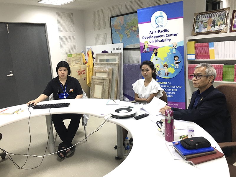 CDD team attended the forum and Mr. Somchai Rungsilp, Community Development Manager, as a panelist, gave a presentation on Disability Inclusive Disaster Risk Reduction (DIDRR)