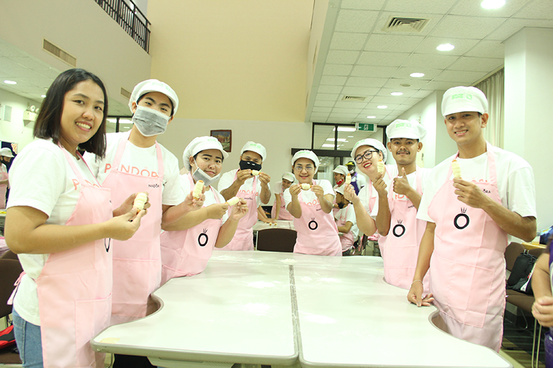 Participants who are hard of hearing were proud of their bakery craftmanship.