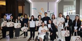 Picture 1: Group Photo starting from second person from the left Ms. Ikeuchi Ami – JOCV; Ms. Ichigi Akari - Representative; Ms. Sato Hiromi - Representative; Ms. Siriwan Wangthamrong; Ms. Komahashi Rie - Senior Representative;Ms. Nongnuch Maytarjittipun (seated in a wheelchair);Mr. Thaschai Phattanagosai, Ph.D.; Ms. Kanchana Ruangsiriwichayakul; Mr. Asdang Sukwises; Ms. Wilailekha Somprach; and Ms. Nuntaporn Sittidetboripat - Project Officers.