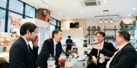 Mr. Piroon Laismit, Executive Director of APCD, introduces the APCD 60+ Plus Bakery &amp; Chocolate Project to the JICA representatives.