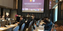 Ms. Usana Berananda, Director-General of the Department of ASEAN Affairs and Prof. Amara Pongsapich, Representative of Thailand to the AICHR delivered welcome remarks and provided information about Human Rights in ASEAN Framework.