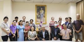 A group photo of representatives from Finland, Myanmar, Nepal, Tajikistan, and Vietnam, facilitated by the Abilis Foundation, was posted with APCD staff.