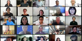 A group screenshot of 27 DET FT 2023 participants from 17 countries on a video conference