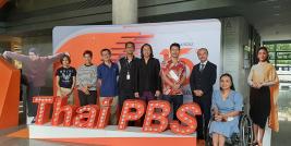 On July 3, 2023, representatives from the APCD, namely Ms. Nongnuch Maytarjittipun, the Information and Knowledge Management Manager, and Mr. Kenji Kuno, Senior Advisor of JICA, embarked on a visit to the Thai Public Broadcasting Service (Thai PBS)