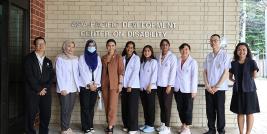 Group photo of international student, lecturer and APCD staff.