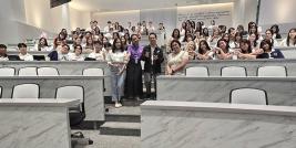 A group photo featuring APCD speakers, SWU lecturers, and enthusiastic 3rd-year students from the International College for Sustainability Studies.