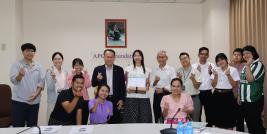 Group photo of APCD staff and intern students taken together after the session to commemorate the internship experience and congratulate Ms. Jasmine Koch on her internship completion.