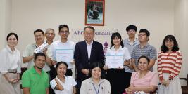 APCD staff gathered a group photo with interns together with Mr. Piroon Laismit, APCD Executive Director, APCD, certificates presentation session to commemorate the occasion.