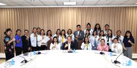 A group photo of staff from the Special Education Center of Nakhon Ratchasima Rajabhat University and APCD.