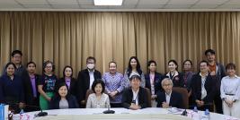 A group photo showing the project's working group along with the project advisory board members, comprising representatives from various organizations.
