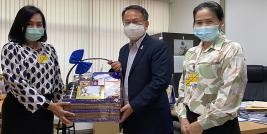 New Year gift basket from Chitralada School was given to APCD for New Year greetings