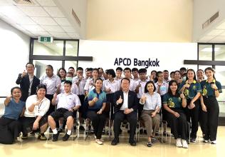 Group Photo of students with developmental disorder and teachers took a group photo with APCD staff, capturing the moment of their visit and the beginning of an inspiring day.