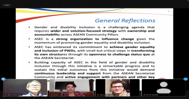 A delegate from the ASEAN Secretariat facilitated on general reflections.