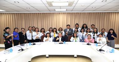 A group photo of staff from the Special Education Center of Nakhon Ratchasima Rajabhat University and APCD.